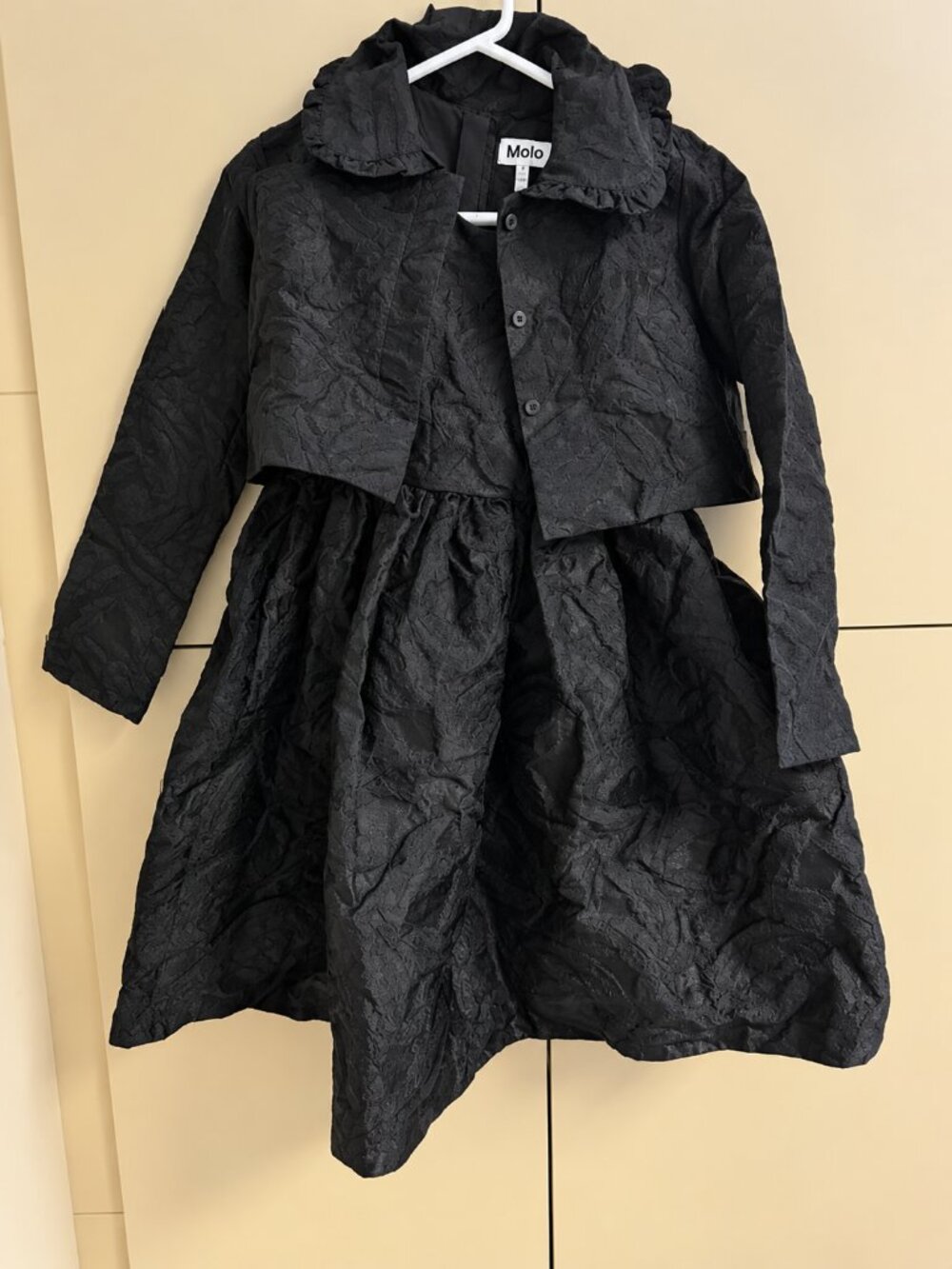 Girl's MOLO Black Cortney SS Dress and matching Jacket size 12